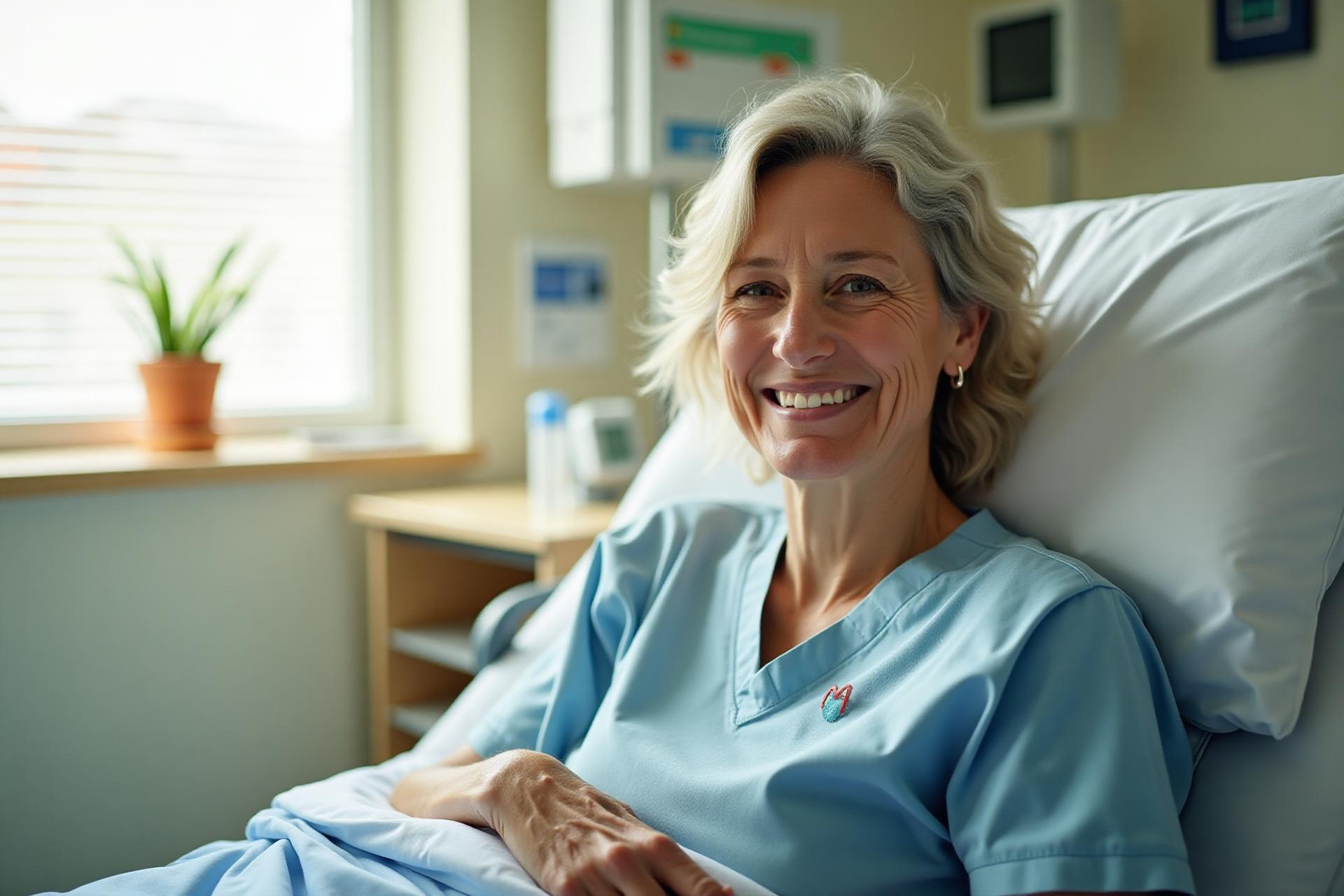 Happy female patient